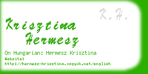 krisztina hermesz business card